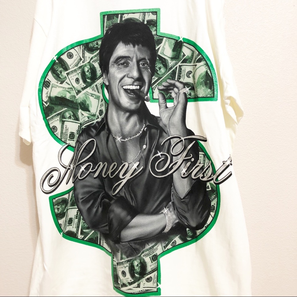 Scarface Men’s White T-Shirt | 1XL